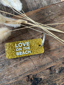PORTE CLÉS " LOVE ON THE BEACH"