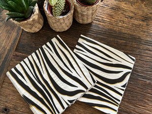 SERVIETTE DE TABLE  "ZEBRE"