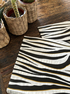 SERVIETTE DE TABLE  "ZEBRE"